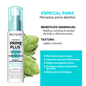 Revlon PHOTOREADY PRIME PLUS pre base matifica y reduce poros