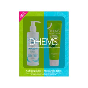 Dhems Kit Gel Limpiador Piel Mixta a Grasa 200 ML + Mascarilla Détox 75 ML Precio especial
